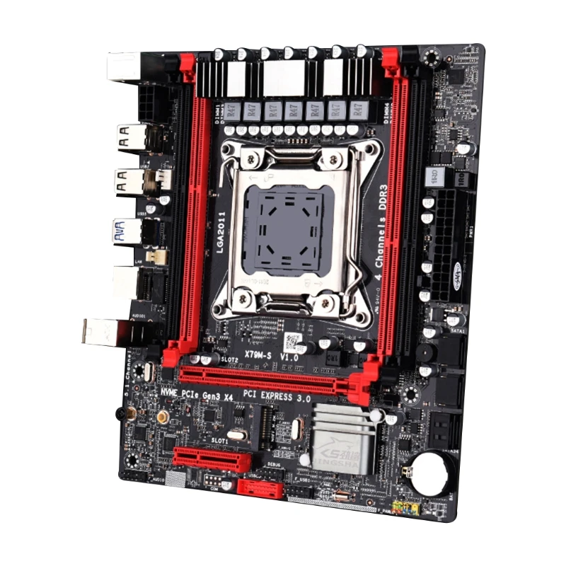 

Материнская плата X79 M-S3.0 LGA2011, USB3.0 PCI-E NVME M.2 SSD, слоты DDR3x4, поддержка памяти Reg ECC и процессора Xeon E5
