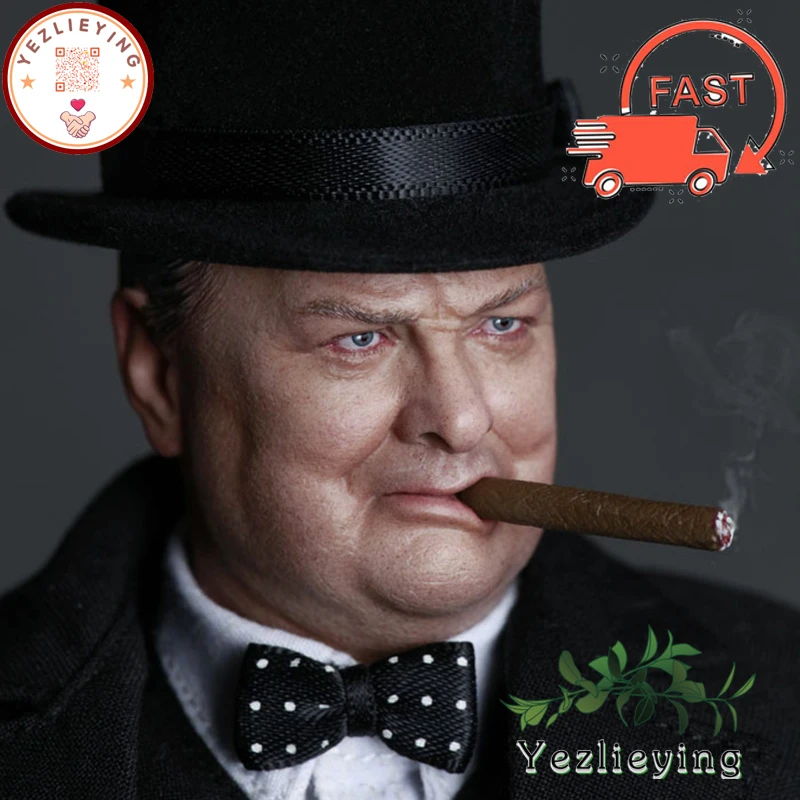 1/6 весы Churchill мужской головы Скульптура резьба военная модель C 0004 Для мужчин 12