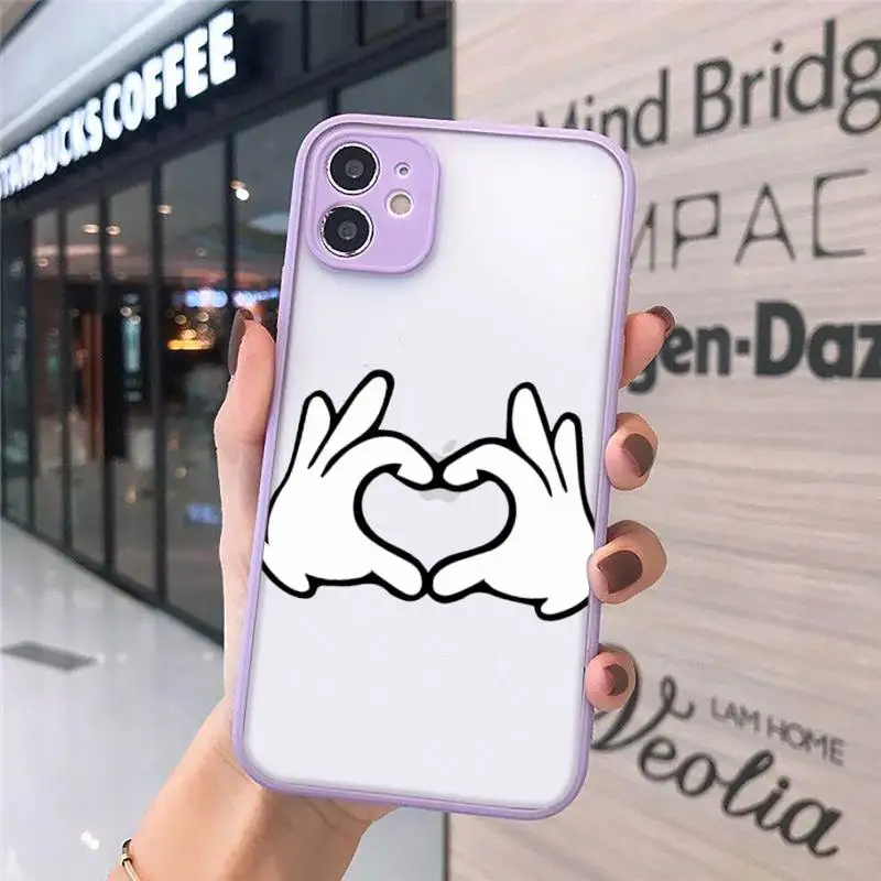

Middle finger than heart Phone Cases Matte Transparent for iPhone 7 8 11 12 s mini pro X XS XR MAX Plus cover funda