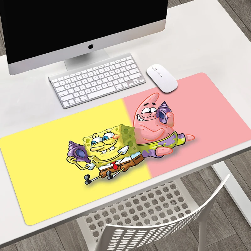 SpongeBobs bilgisayar oyunu fare pedi büyük klavye oyun fare halı büyük fare Pad PC masa pedi Mat Notebook sümen Mousepad