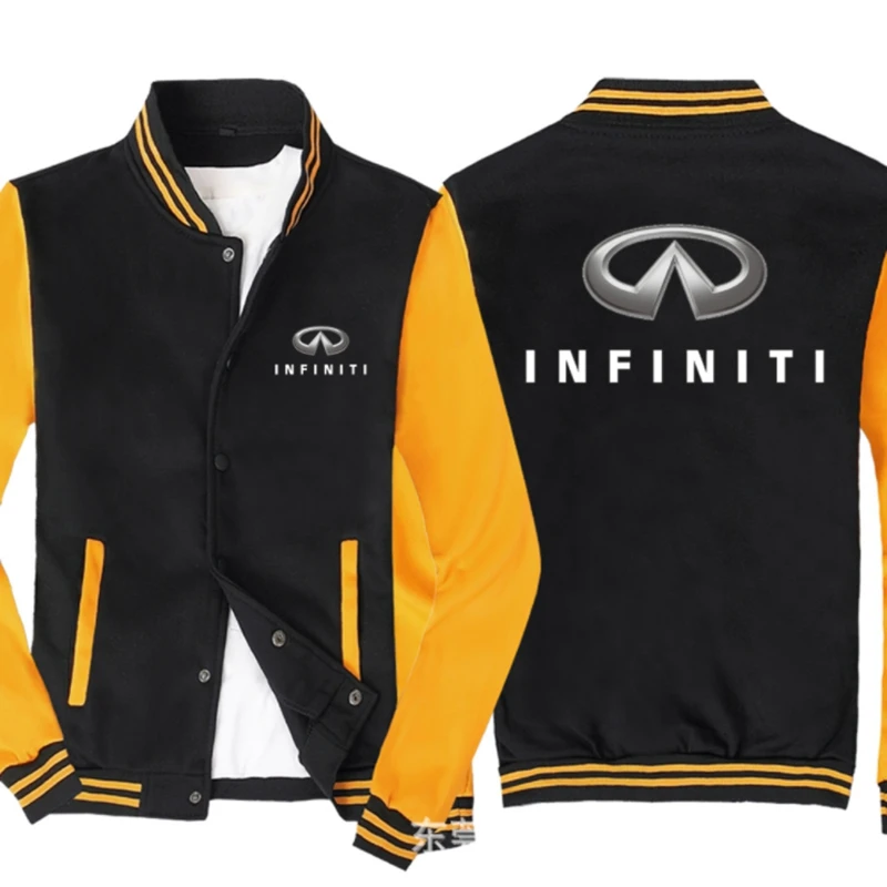 

2021 NEW Baseball Jacket Spring Autumn Fleece Cotton Slim Fit Jacket INFINITI Car Logo Sweatshirt Fashion Hip Hop