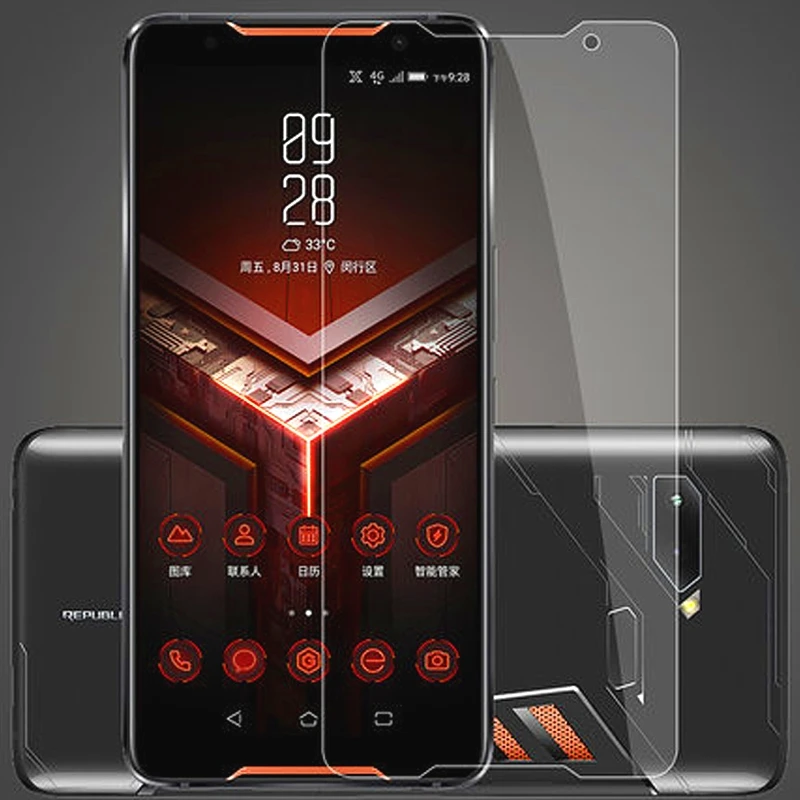 Для Asus ROG Phone II 2 ZS660KL / 3 ZS661KS Strix 9H твердость 2.5D закаленная Защитная стеклянная