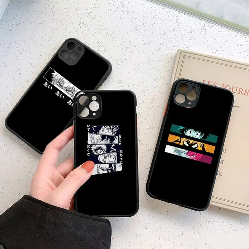 

My Hero Academia Bakugou anime Phone Case matte transparent For iphone 7 8 11 12 plus mini x xs xr pro max cover