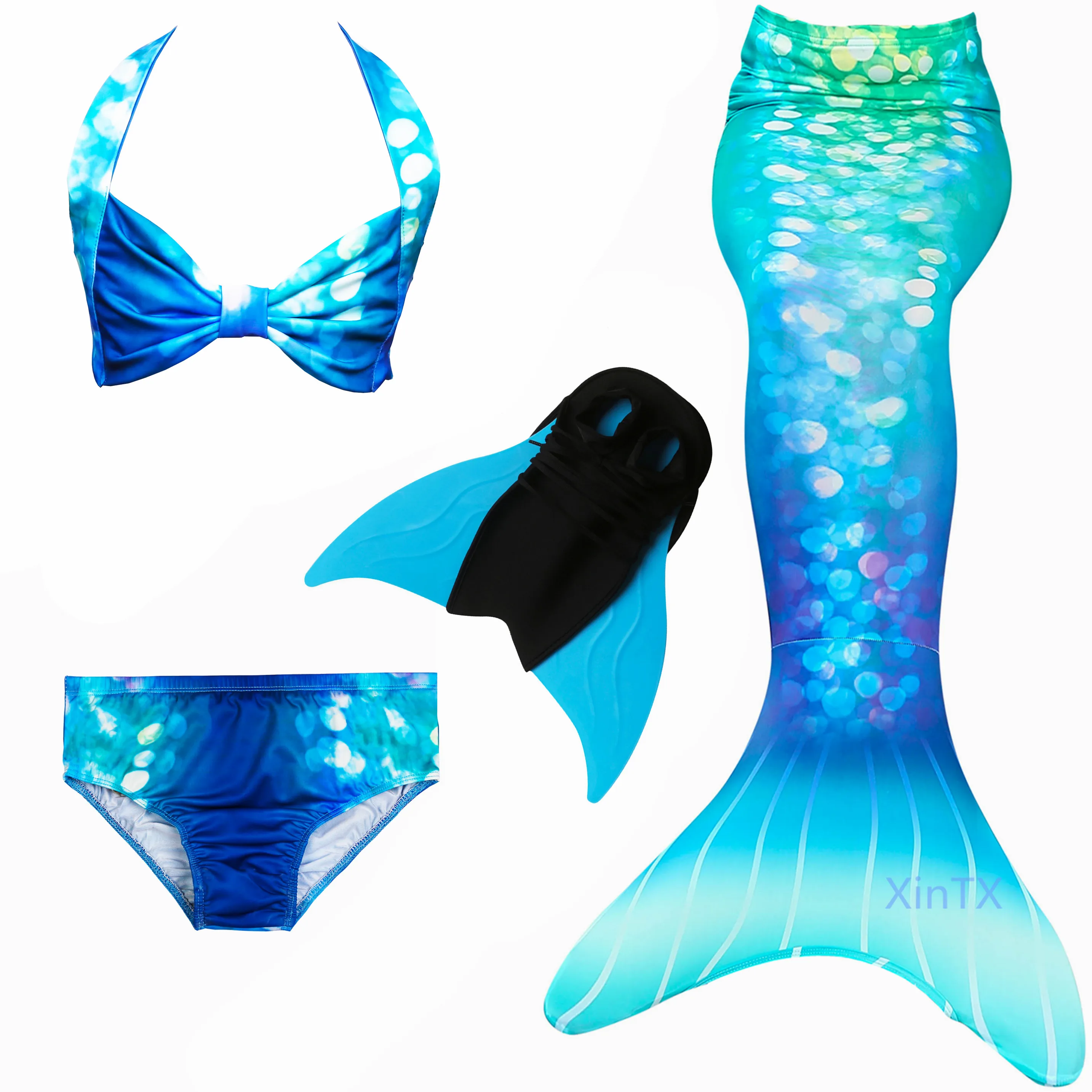 Новое поступление 2019 года купальный костюм Ариэль с хвостом русалки и плавником