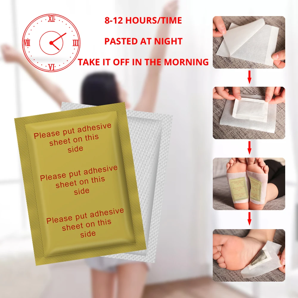 Пластырь Детокс для ног тела Очищающий удаления токсинов способствует сну 50 пар