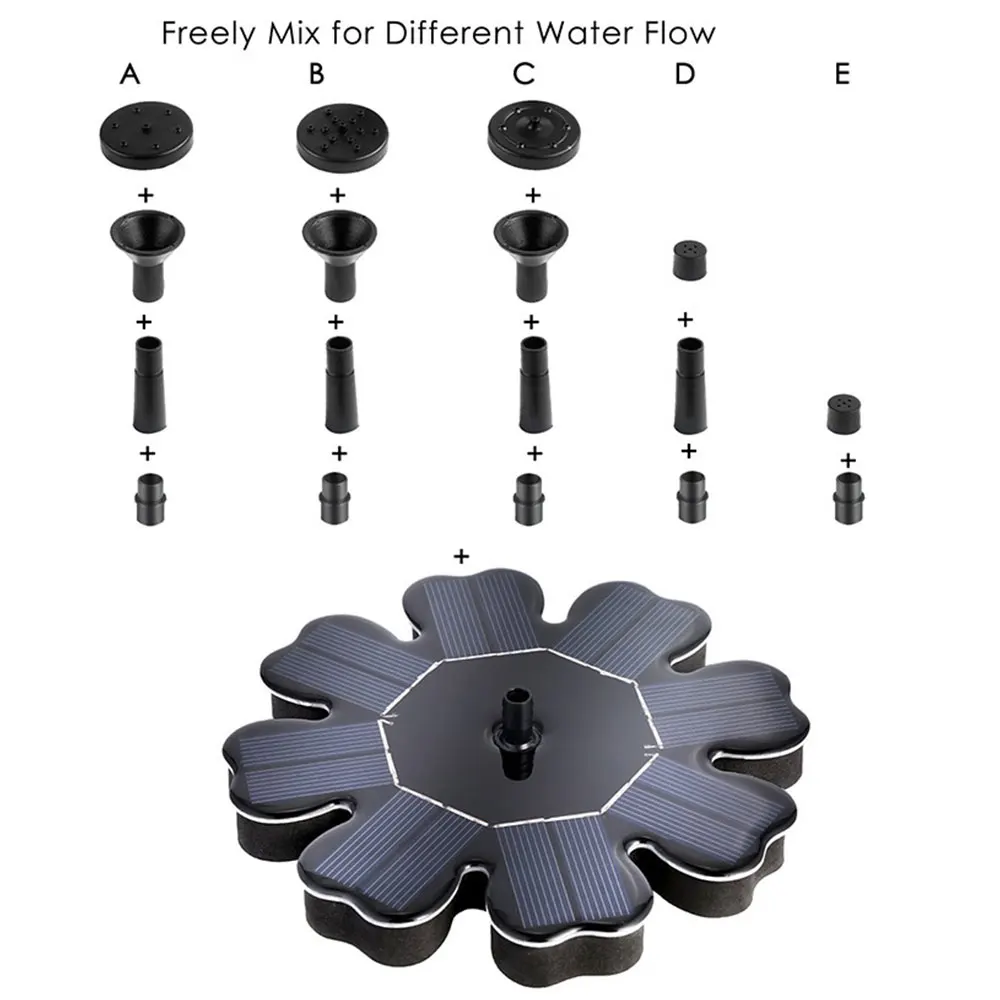 

Mini Solar Power Water Fountain Garden Pool Pond Outdoor Solar Panel Bird Bath Floating Water Fountain Pump Garden Decor