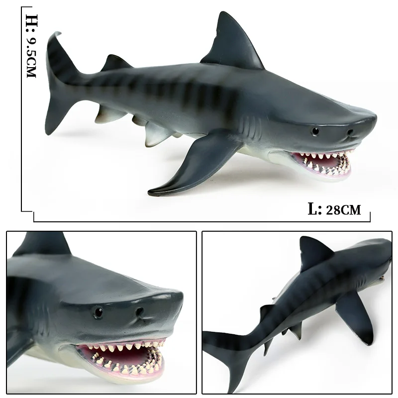 Экшн фигурки из ПВХ Oenux Savage Sealife Shark Имитация океана большой акулы Megalodon