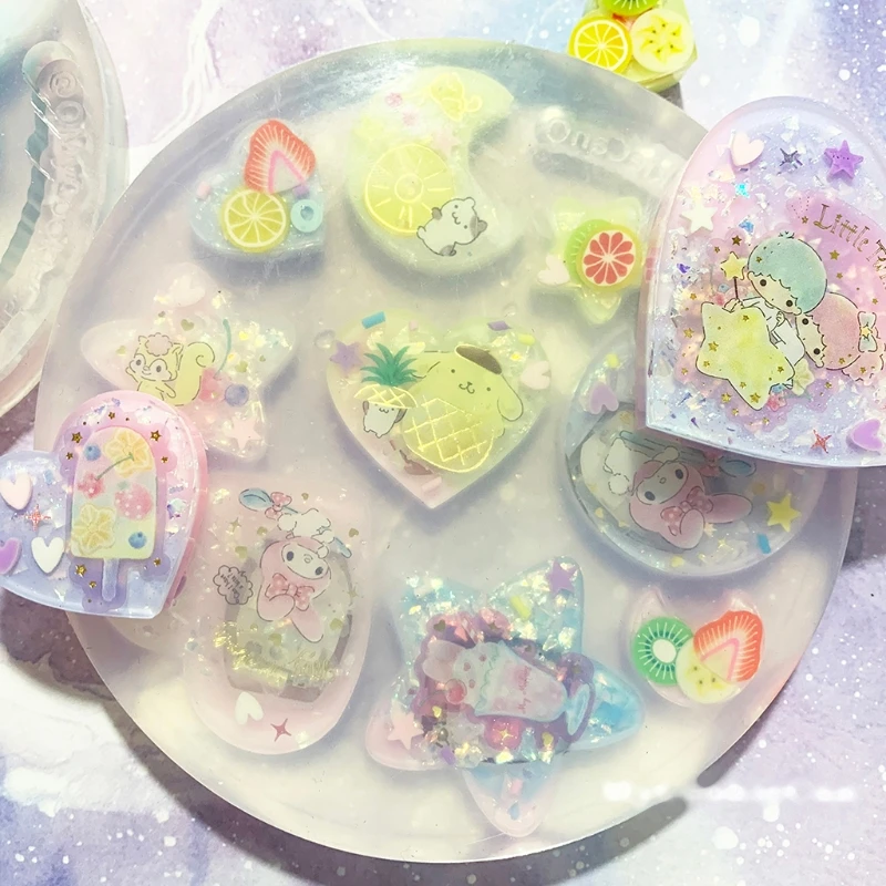 

5 Pcs LED Glittering Resin Mould Filler Epoxy Resin Mold Filling Material Decorations for DIY Crafts Jewelry Making Accessories