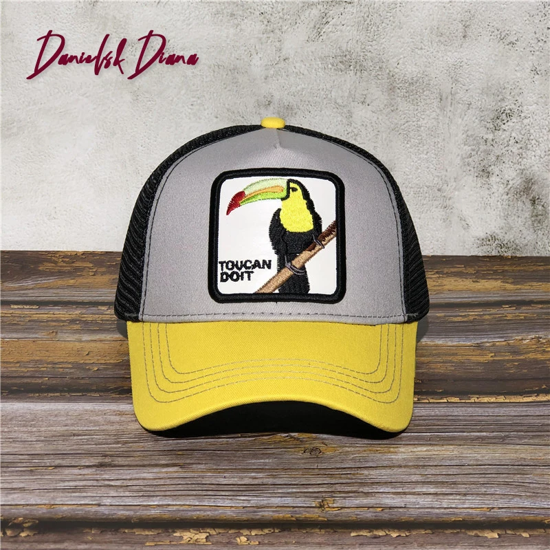 

Black Baseball Cap Animal Stallion Exquisite Embroidery Anime Cute Embroidery Summer Mesh Men's Ms. Outdoor Sunshade hats New