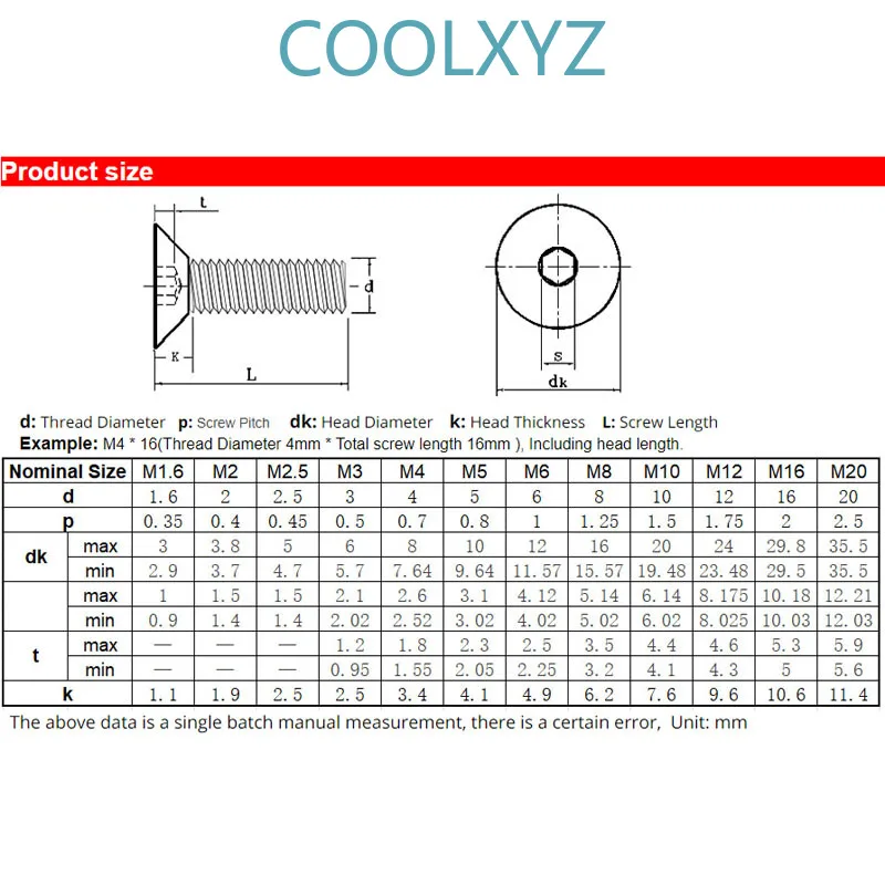 304 нержавеющая сталь Шестигранная розетка с плоской головкой машина винт
