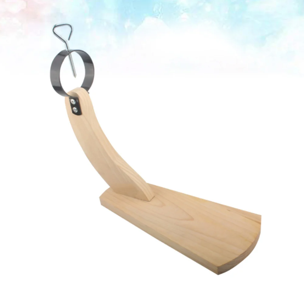 

1pc Spanish Ham Holder Stand Storage Rack Wooden Environmental Coating for Home Barbecue (Wood Color)