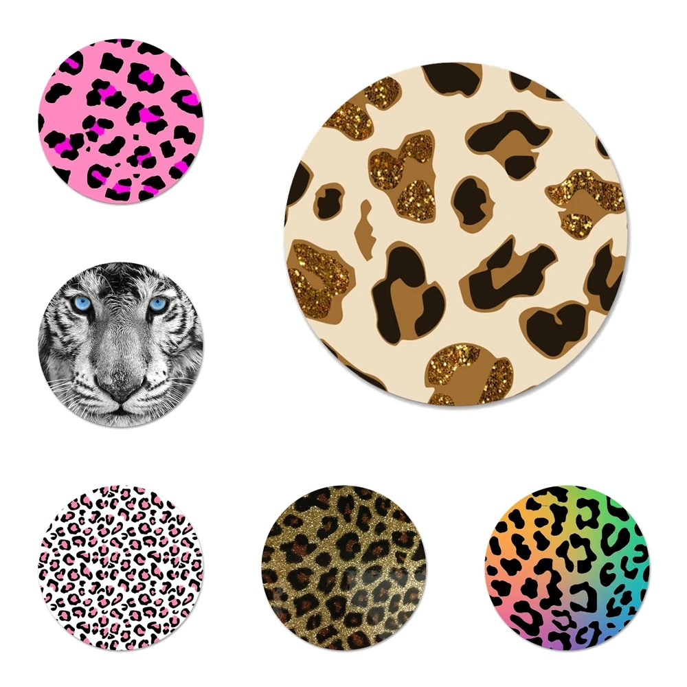 Яркий значок с изображением тигра и леопарда для одежды рюкзака декоративный