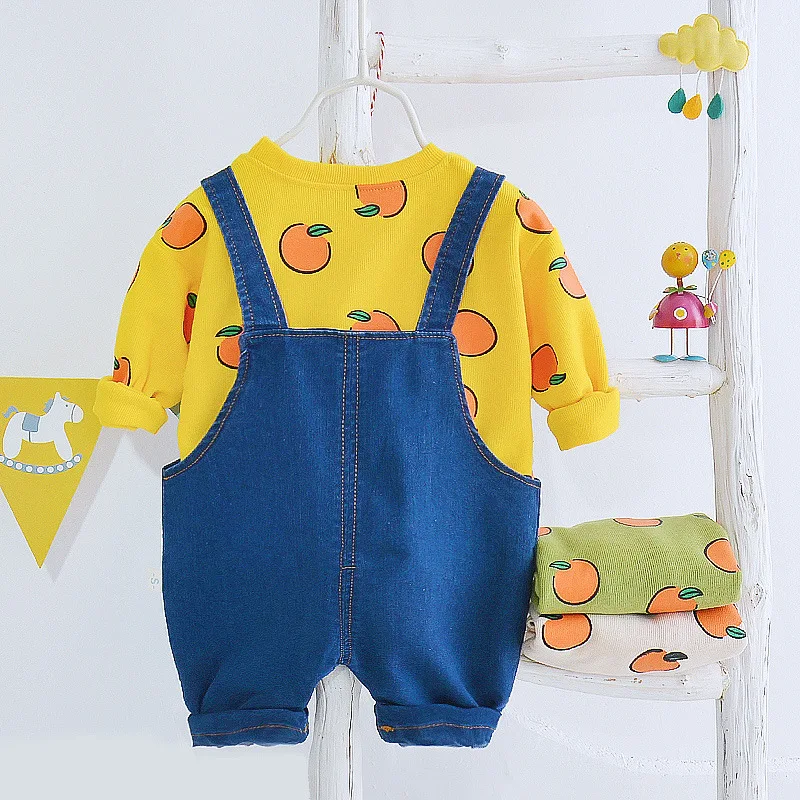 Детская модная одежда на весну и осень футболка с мультяшным рисунком для