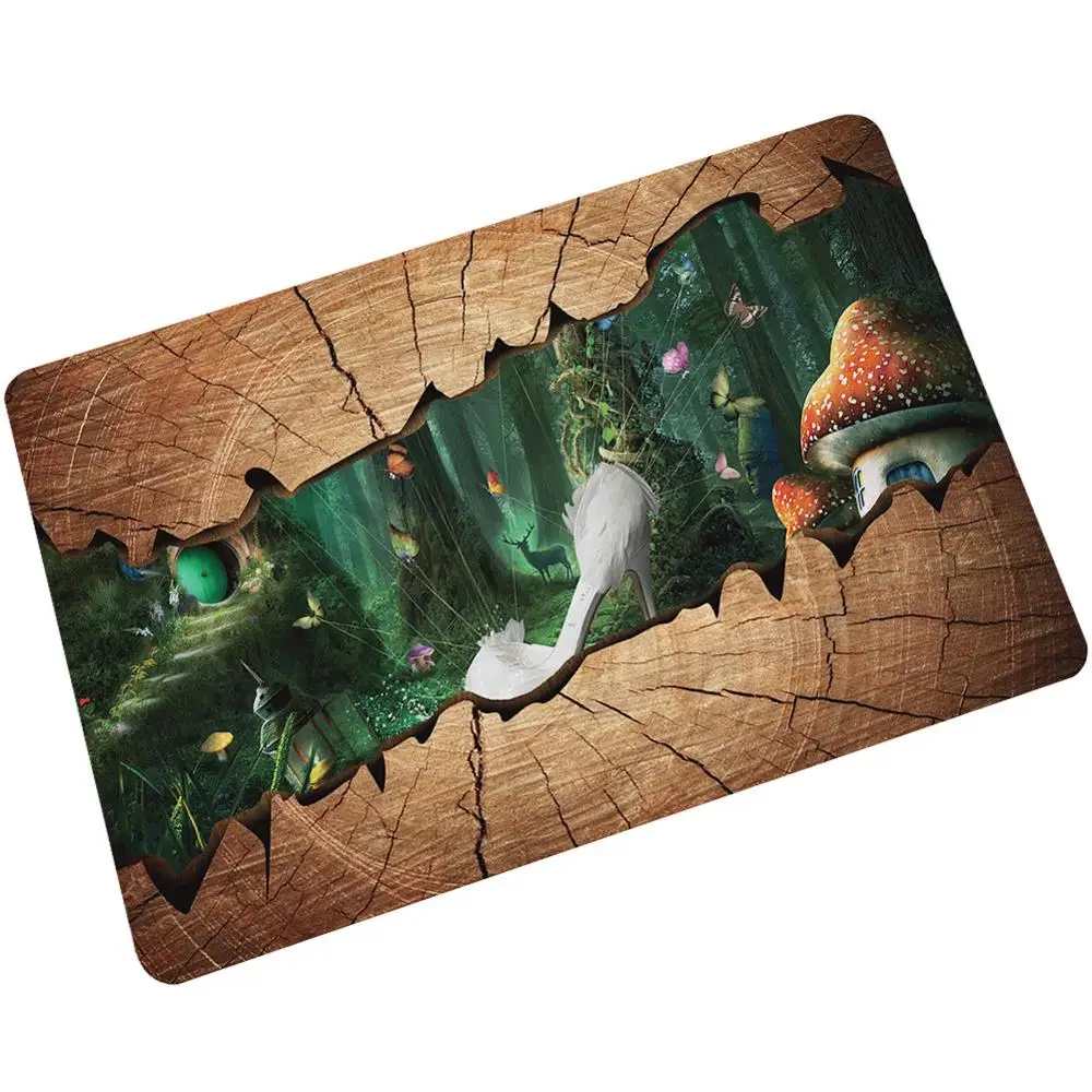 Деревянный коврик для кухни напольный входной двери нескользящий гостиной ковер