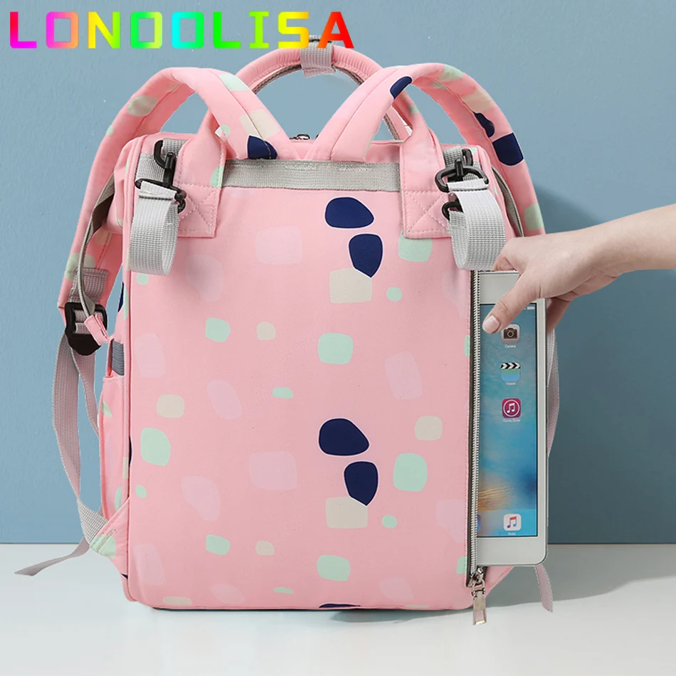 

Waterproof Diaper Backpack Baby Multifunction Mummy Designer Bag Travel Shopper Hanging Stroller Storage Bottle Insulation Sac