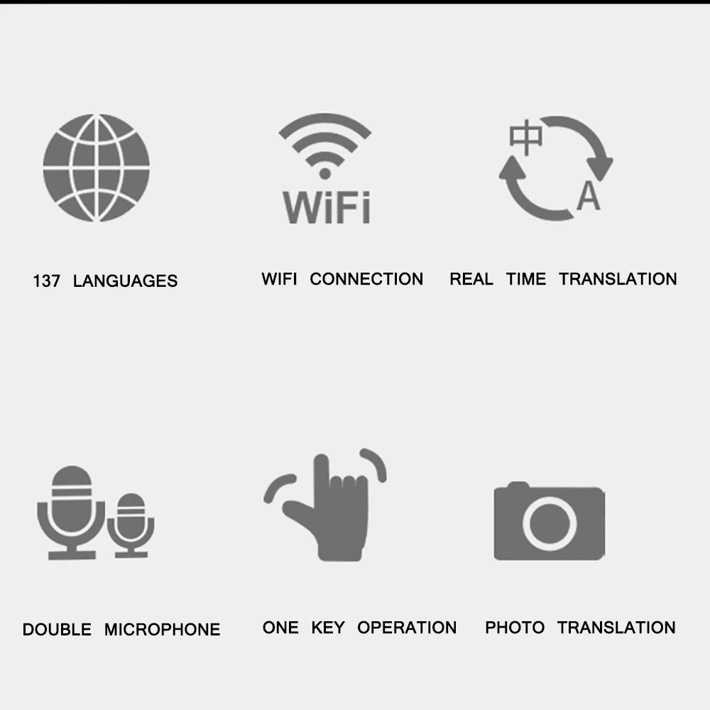 

T10 Portable 14 Languages Offline Voice Translator 137 Multi Languages Two-Way Smart Pocket Translator Device Instant Real Time