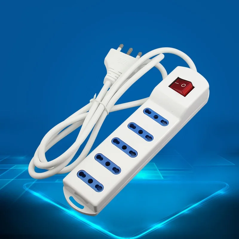 

Italian Standard Power Strip 10A 16A 5 Outlets 1.6m 250V Italy Style Power Strip Bar