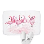 Тропическое растение, дверной коврик с фламинго, коврик в прихожей, сотовый, для улицы, кухни, дома, ванной, нескользящий, с цветным рисунком