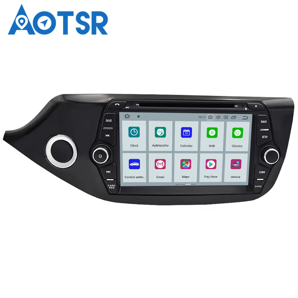 Автомобильный DVD-плеер AOTSR Android 9 0 GPS ГЛОНАСС навигация Мультимедиа для Kia Ceed 2013 2014