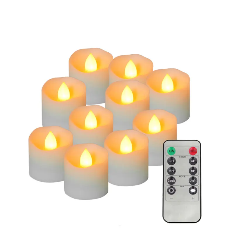 

Pack of 6 Battery Powered LED Candles With Remote,Timer Tealight Candle Light For Wedding Table Window Decoration