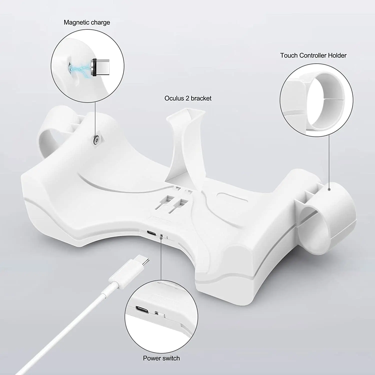 Док-станция для быстрой зарядки Oculus Quest 2 USB Type-c магнитная | Электроника