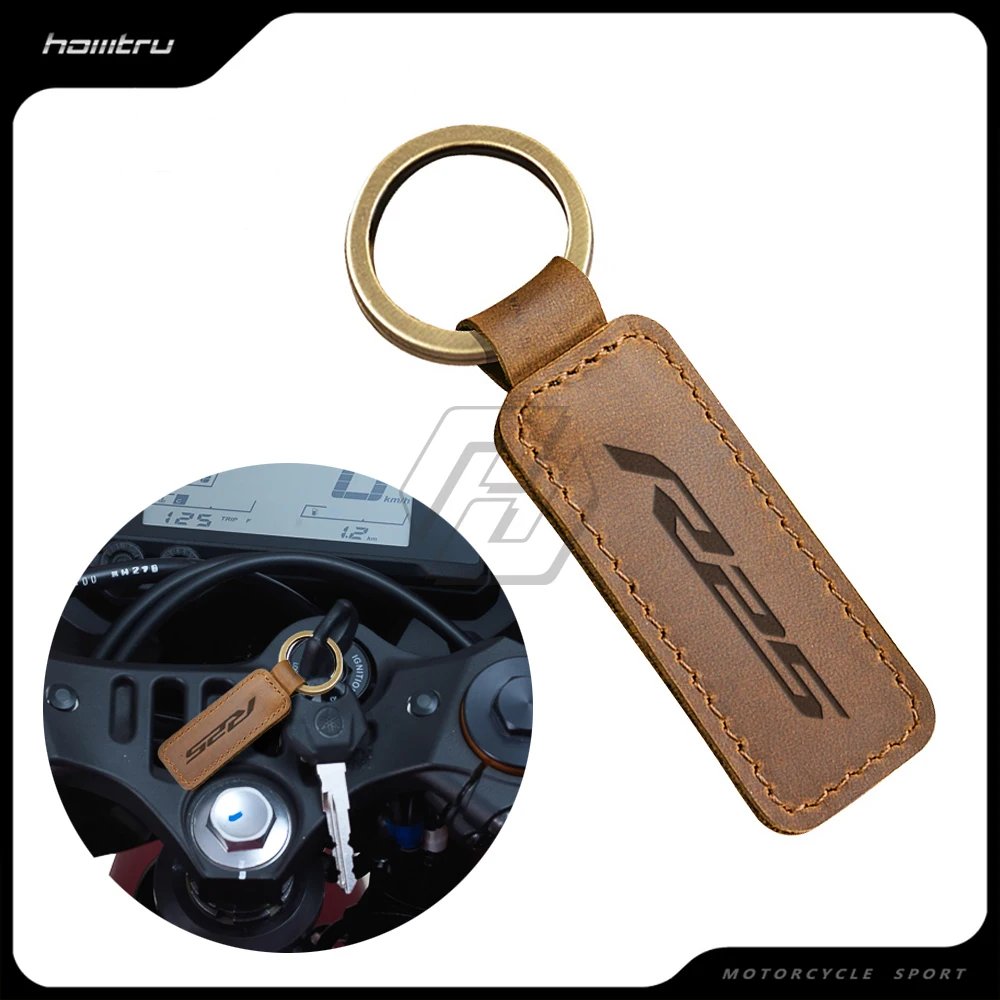 

Motorcycle Cowhide Keychain Key Ring Case for yamaha YZF-R25 R25 Models