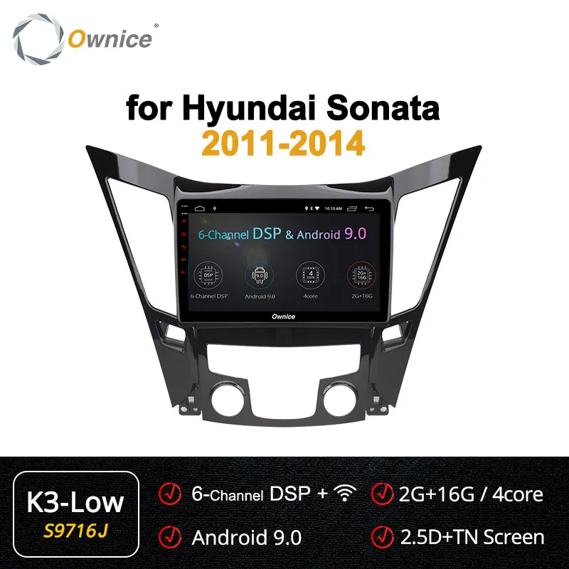 S9716 K3-Low Ownice 8 ядерный автомобильный dvd-плеер радио головное устройство стерео для hyundai Sonata 2011- K3 K5 K6 DSP 4G SPDIF android 9,0 360 gps Navi - Цвет: S9716 K3-Low