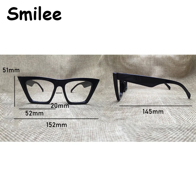 Оправа кошачий глаз без линз модная дизайнерская черная синяя оправа для очков