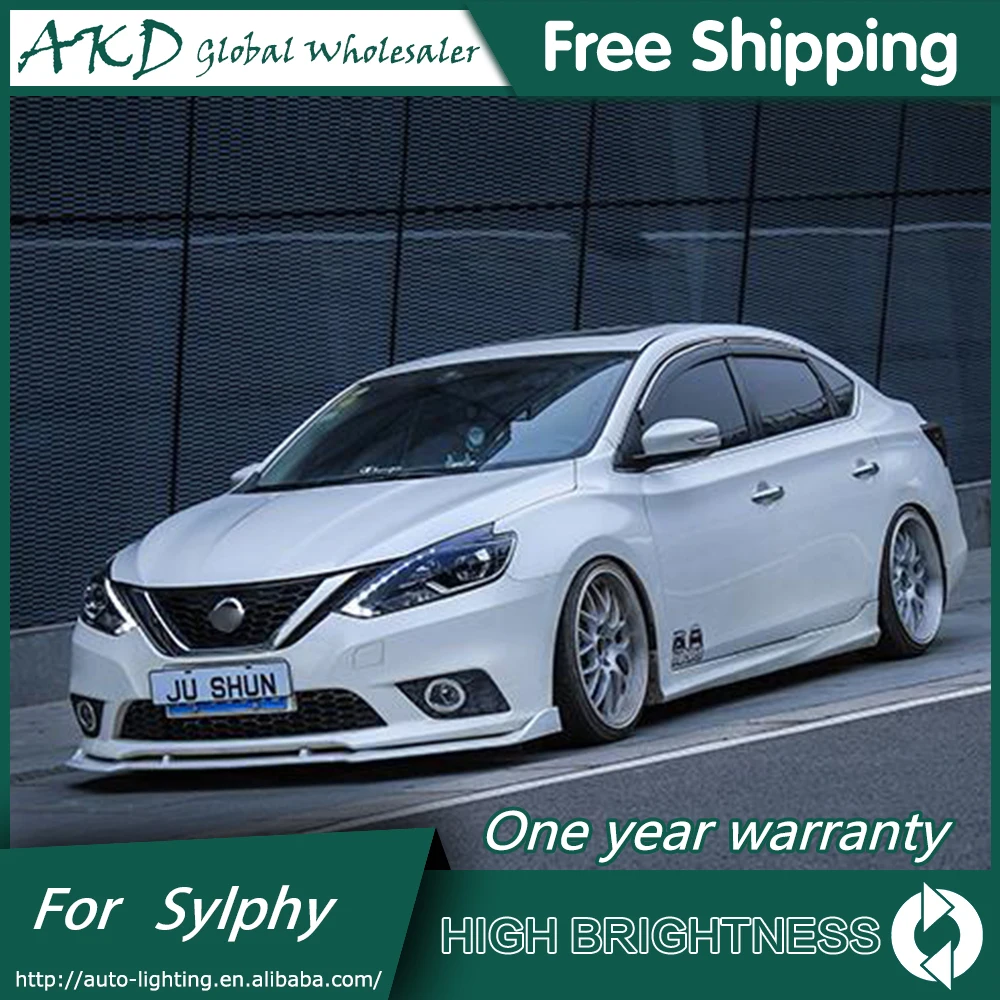 AKD автостайлинг фары для нового Nissan Sylphy 2016-2018 Sentra Almera светодиодный ные D2H Hid Bi Xenon Beam