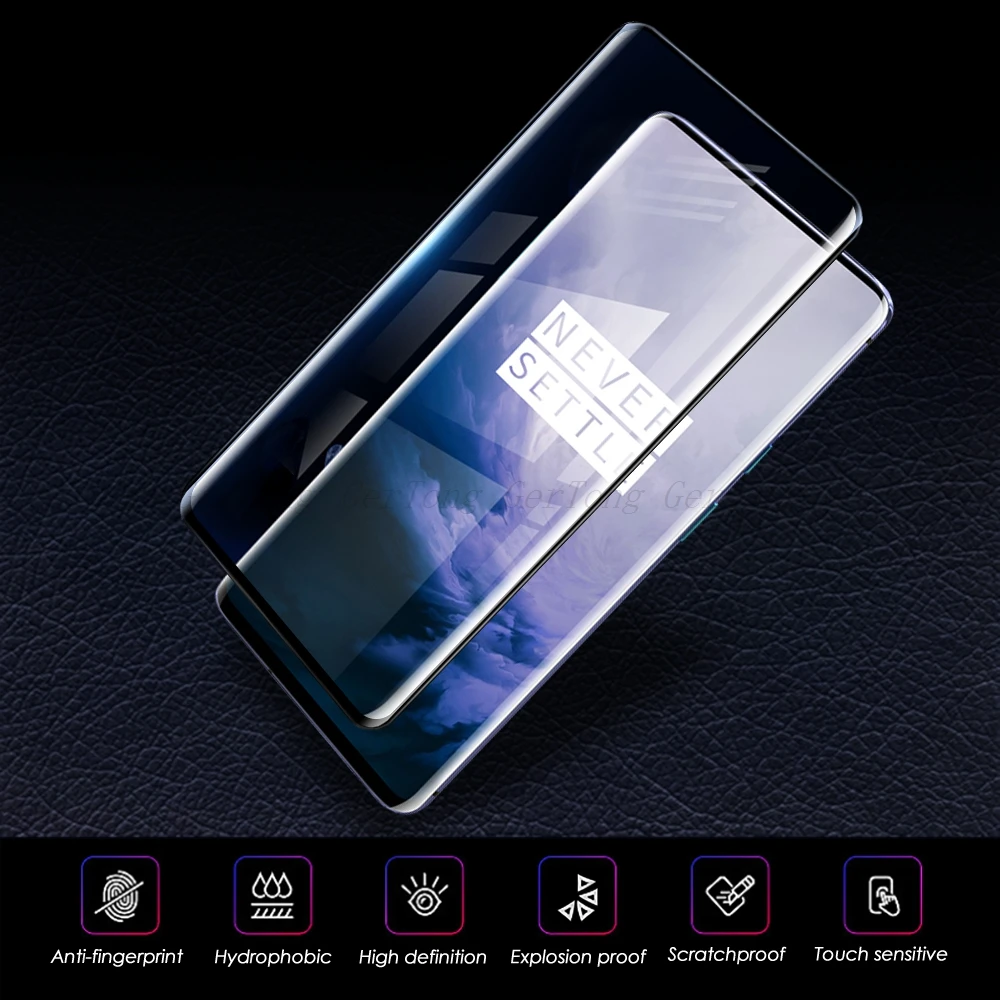3D изогнутое Защитное стекло для Oneplus 7T Pro закаленное защитная пленка экрана 7