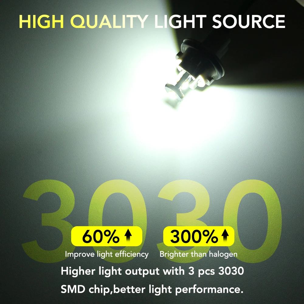 2 шт. T10 светодиодный лампы дневные ходовые огни сигнальный фонарь для чтения