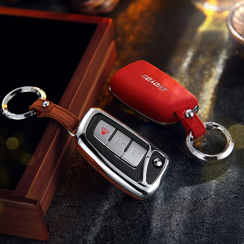 Чехол для ключей автомобиля из натуральной оцинкованной кожи Nissan TEANA Qashqai Juke