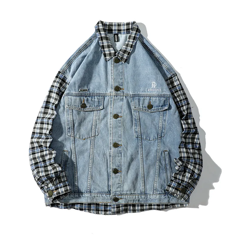 

Куртка в стиле Харадзюку, мужская бейсбольная форма на весну и осень, Повседневная Корейская брендовая парная Студенческая куртка в гонкон...