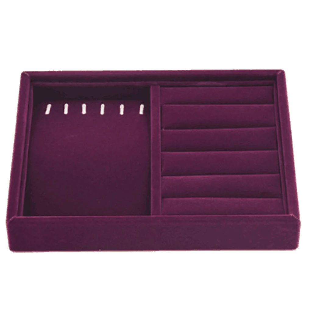 

Jewelry Storage Display Case Drawer Earring Ring Necklace Cufflinks Holder