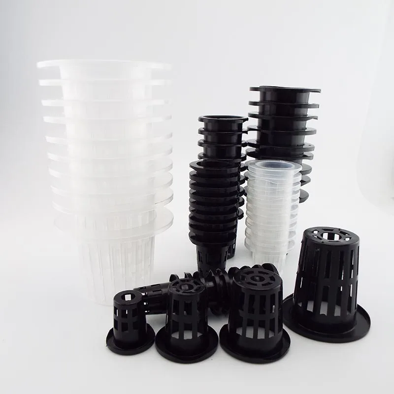

10Pcs Hydroponic Colonization Mesh Pot Net Cup Basket Hydroponic Aeroponic Planting Grow Clone Nursery Pots