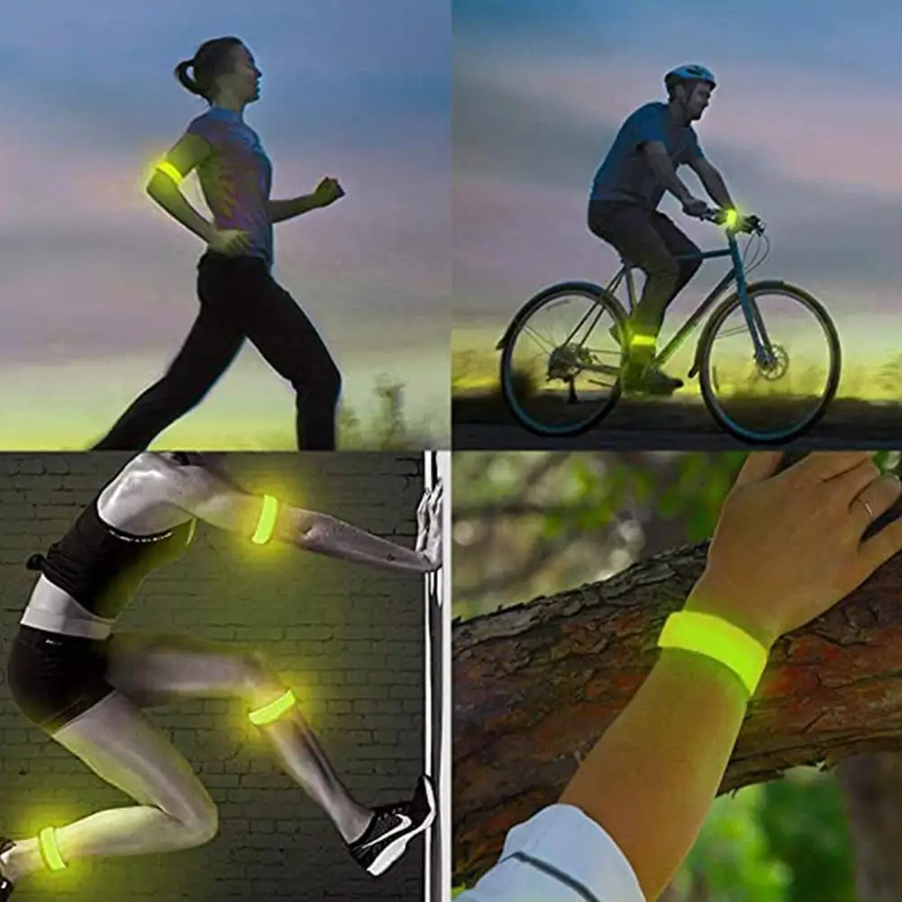 

Night Running Wristband Reflective Wrist Strap Snap Armbands Reflector Children Wrist Safety Visibility Accessories Strap S R7L8