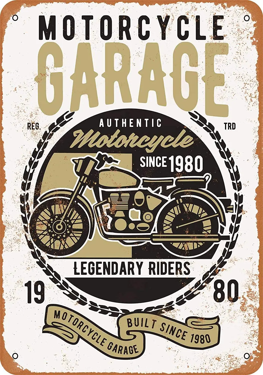 

WallColor 8*12 Metal Sign Motorcycle Garage Legendary Riders Vintage Look