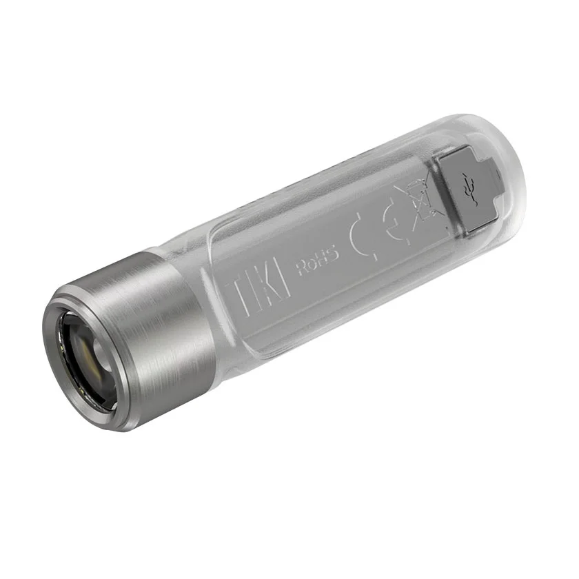 NITECORE TIKI LE мини фонарик P8 CRI белый + Ультрафиолетовый светодиодный брелок с USB