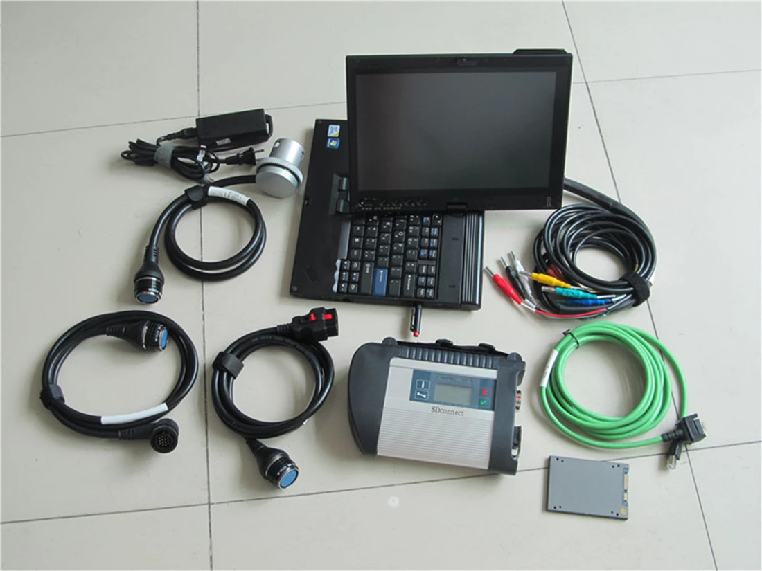 

MB STAR C4 For Benz Car Truck Diagnostic Scanner Tool + x200t touch screen laptop win11 system ready use