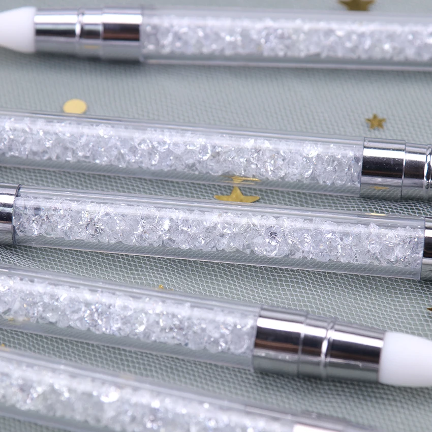 

1PC Dual-Ended 2 Ways Nail Art Silicone Sculpture Pen Carving DIY Painting Glitter Rhinestone Acrylic Manicure Dotting Tool