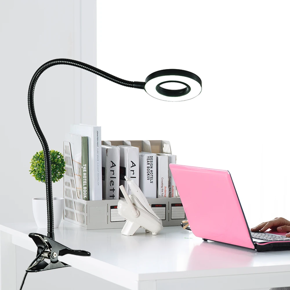 Led Night Light Kids Bedroom Headboard Clip Flexible Tube Reading Book Lamp USB 5V PC Laptop Charger Adapter Nightlights