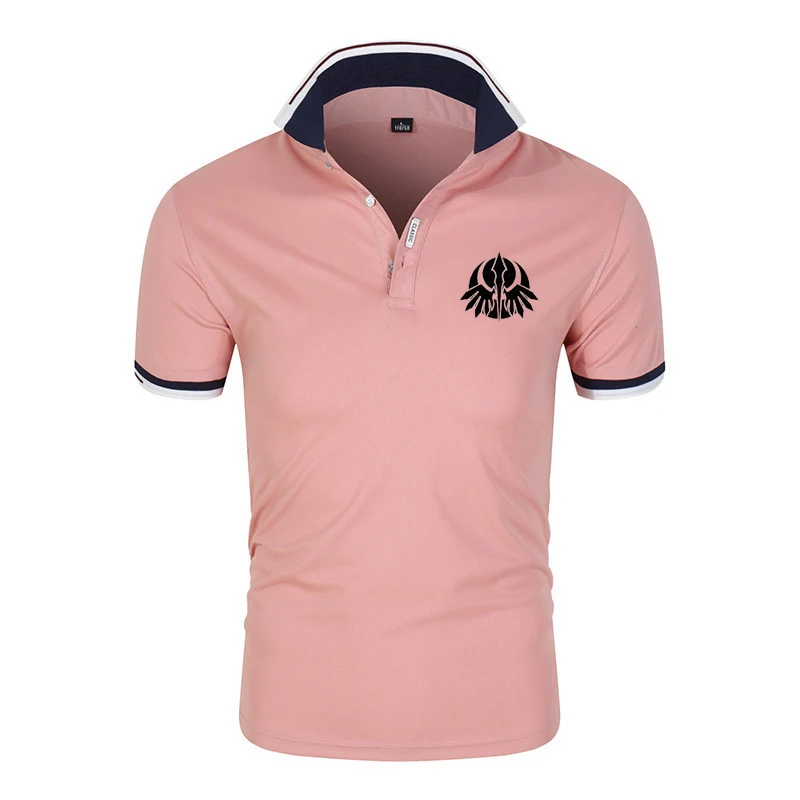 

Top Quality 2020 New Solid Color Mens Polos Shirts Printing Cotton Short Sleeve Casual Polos Hommes Fashion Summer Lapel Male to