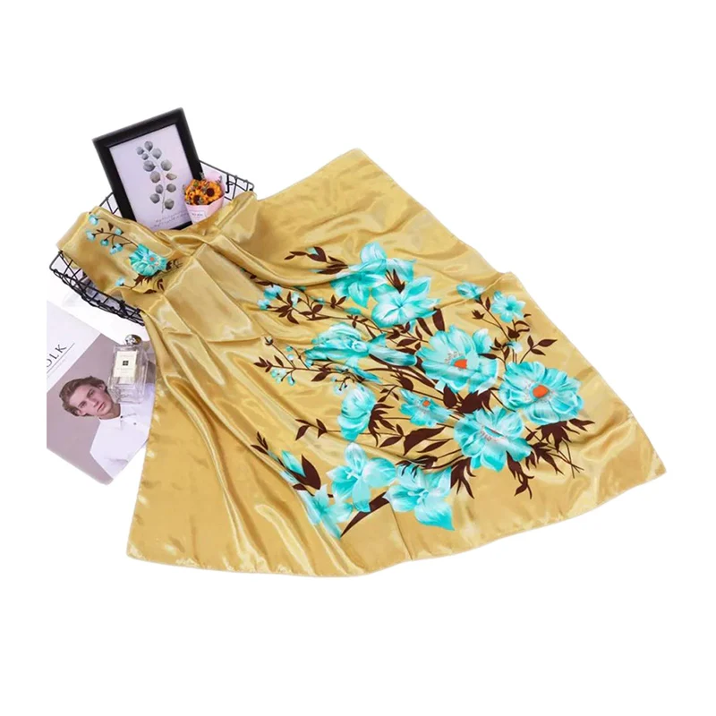 Женский квадратный шелковый шарф Роскошный дизайнерский брендовый женский