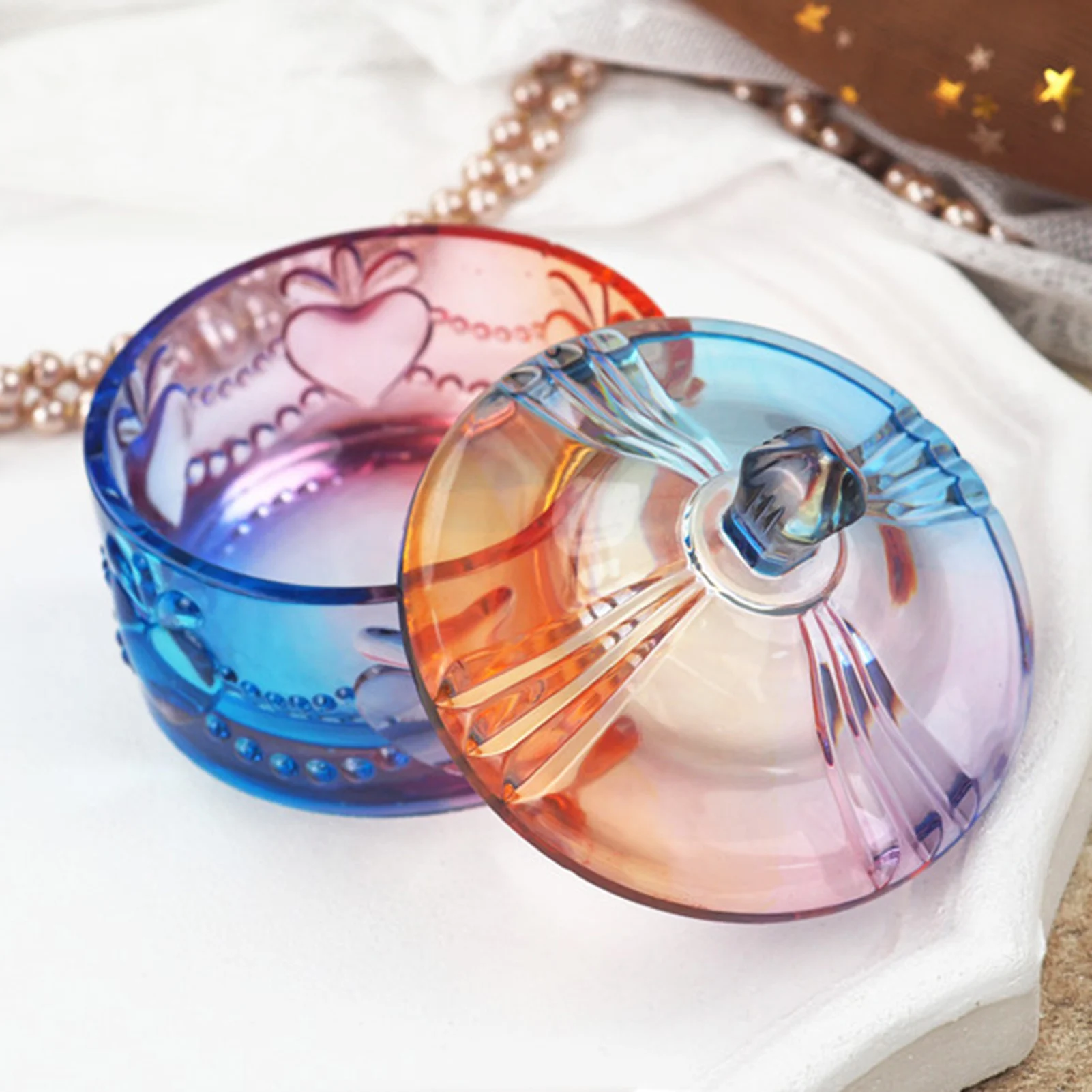 

2Pcs/set Strong Compatibility Jewelry Box And Lid Resin Molds Storage Case Jewelry Gift Box Making Mould DIY Craft Tools