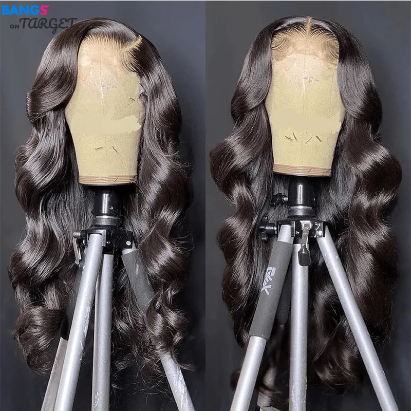 34' 13x6 HD Lace Front Wigs Body Wave 13x4 Human Hair Frontal Brazilian Transparent Remy Black Women | Шиньоны и парики