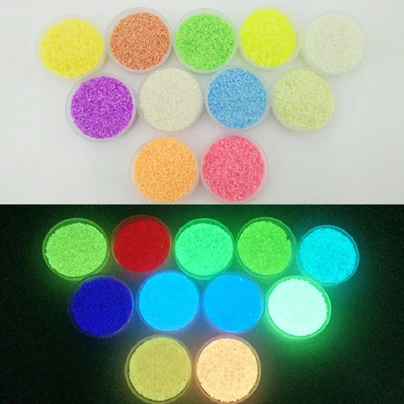 Super Fluorescent Luminous Particles Glow Pigment Bright Gravel Noctilucent Sand Glowing in the Dark Powder For Party DIY | Дом и сад