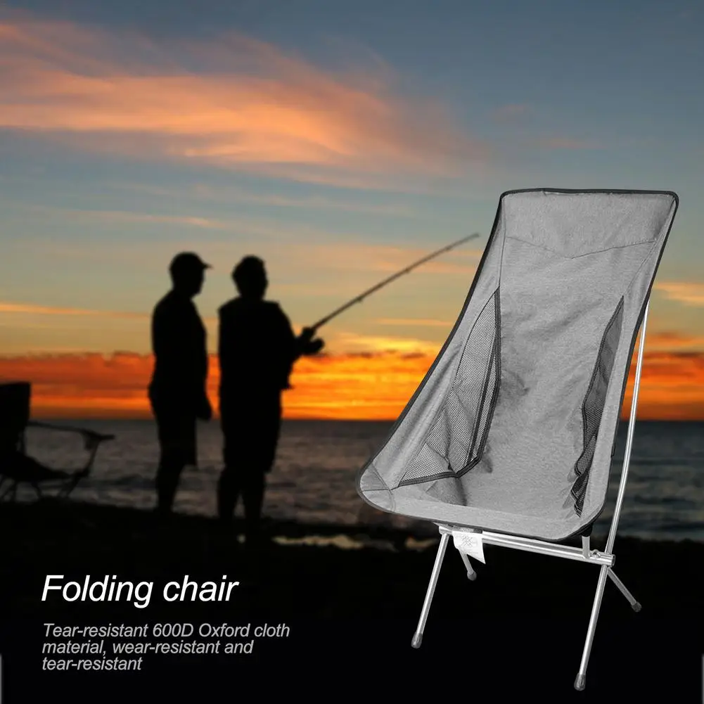 구매 휴대용 야외 의자 방수 접이식 캠핑 의자 스토리지 가방 알루미늄 합금 낚시 비치 의자 스토리지 가방 포함