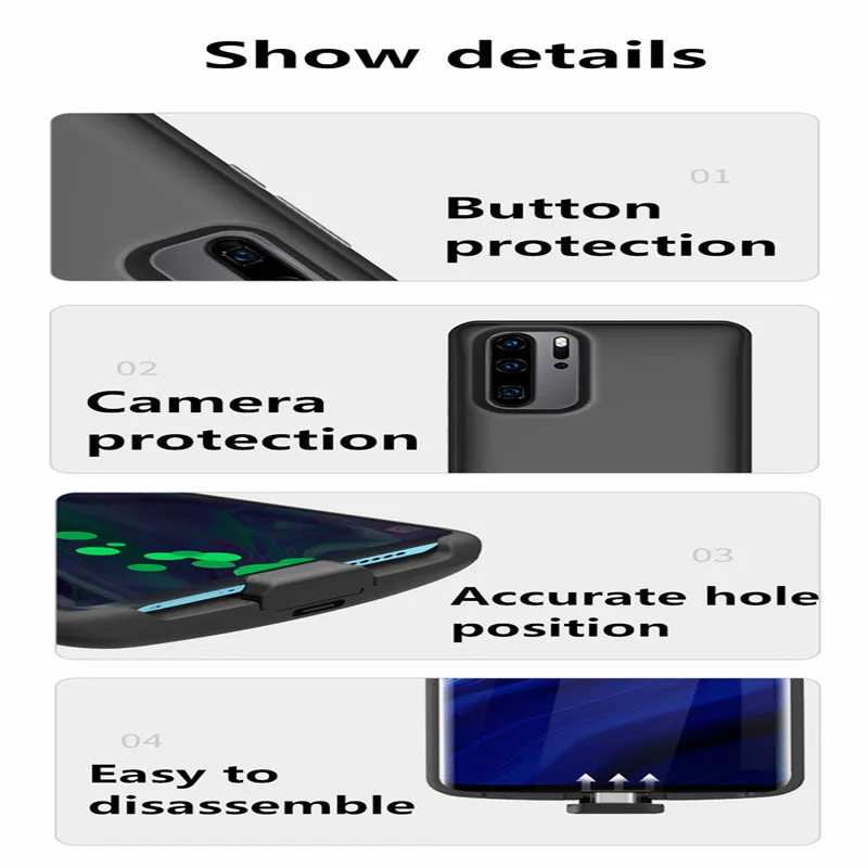 Портативный внешний аккумулятор KQJYS чехлы для зарядного устройства Huawei P30 чехол