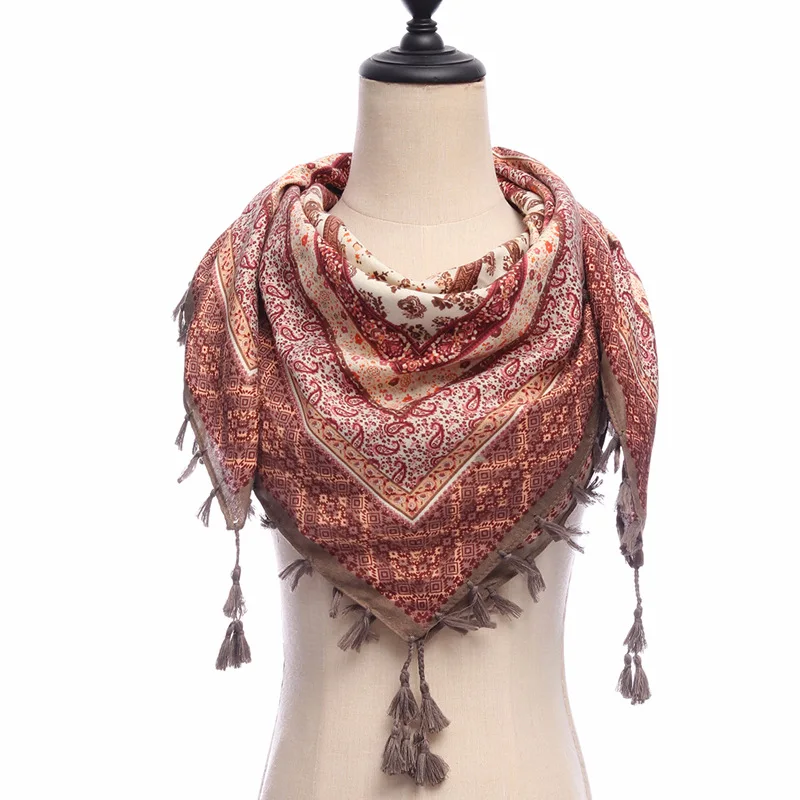 Модный теплый женский шарф квадратные шарфы Женские палантины зима осень с