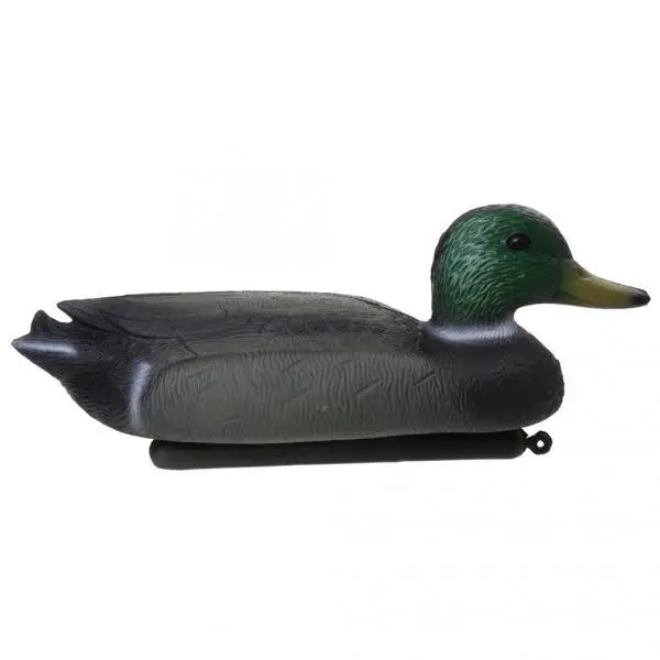 

Fishing Hunting Male Decoy Plastic Duck Decoy Drake W/ Floating Keel Green